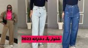 شلوار بگ دخترانه 2023 لی و پارچه ای در رنگبندی زیبا و جدید