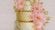 مدل کیک عروس طلایی شیک - سری جدید