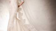 لباس عروس با تور دانتل بسیار شیک 2017