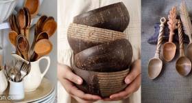 ظروف چوبی آشپزخانه 1401 در مدلهای جدید و ترند شده بین خانم های بلاگر خوش سلیقه