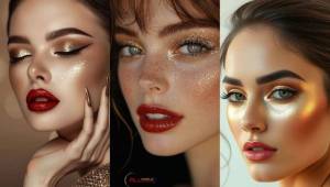 میکاپ با تزئینات طلایی | ۲۵ ترند برتر میکاپ با تزئینات طلایی برای عروس ها و مهمانی‌های لاکچری و شاهانه!