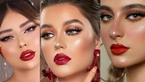 آرايش با رژ قرمز | 20 مدل آرايش با رژ قرمز برای عروسی و بیرون + معرفی بهترین سایه با رژ لب قرمز