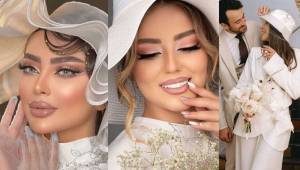 کلاه عروس برای عقد | 20 مدل کلاه عروس برای عقد و عروسی با آرایش و مدل موی مناسب با آن