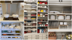 چیدمان ظروف چینی در کابینت | بهترین چیدمان ظروف چینی در کابینت عروس