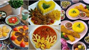 تزیین غذای ایرانی | ۳۰ ایده فوق‌العاده زیبای تزیین غذای ایرانی مجلسی برای تازه عروس و خانم های هنرمند + نکات طلایی دیزاین غذا!
