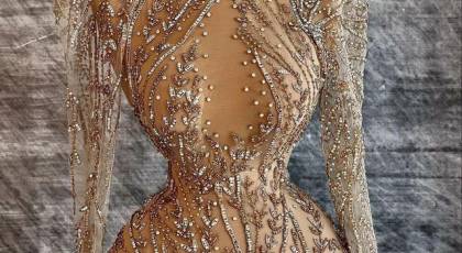 لباس مجلسی شیک 1401 پر کار مخصوص خانم های خوش سلیقه و خوش اندام (ترند اروپا)