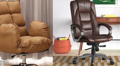 صندلی چرم 1401 تکی اداری و مطالعه با طراحی منحصر بفرد و زیبا