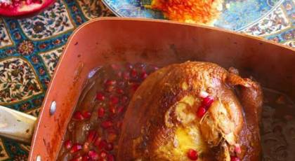غذای ویژه شب یلدا - طرز تهیه مرغ ناردونی | بهترین غذای شب یلدا چیست؟ شب یلدا چی بپزیم؟