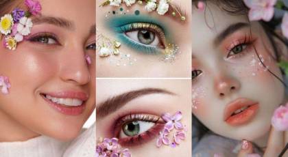 میکاپ با گل طبیعی | ۲۵ ایده خاص و لاکچری میکاپ با گل طبیعی برای عروسی یا فرمالیته که تو رو شبیه پری‌های دیزنی می‌کنه!