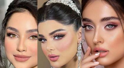 میکاپ عروس با تناژ صورتی | جدیدترین مدل میکاپ عروس ساده و شیک با تناژ صورتی 1404