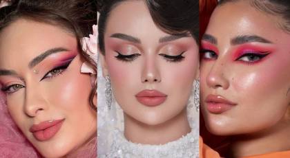 میکاپ با رژگونه صورتی | 30 ایده ارایش با سایه چشم و رژگونه صورتی ترند تابستان امسال