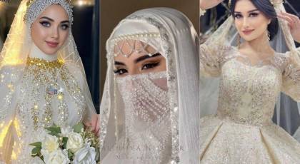 مدل لباس عروس عربی | گالری زیباترین مدل های لباس عروس عربی سنگ‌دوزی شده، کویتی، پرنسسی و خاص ترند ۱۴۰۴ برای درخشش خیره‌کننده در شب عروسی!