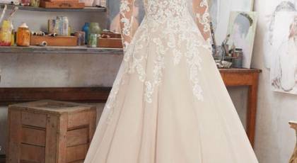 لباس عروس آستین دار بسیار زیبا 2017